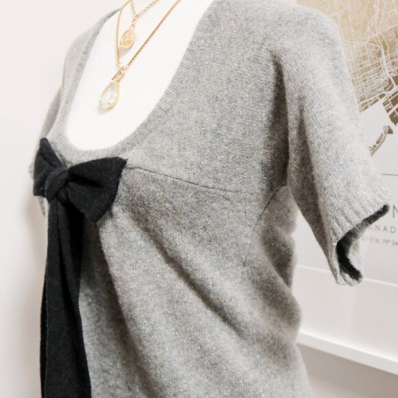 Grey Babydoll Sweater Dress - Picture 3 of 6